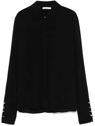 Patrizia Pepe Crepe Shirt In Black