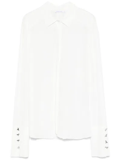 Patrizia Pepe Crepe Shirt In White