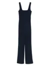 Patrizia Pepe Crepe-texture Jumpsuit In Blue