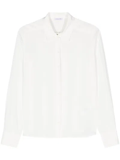 Patrizia Pepe Crepe-texture Shirt In White