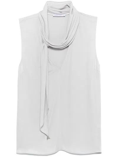 Patrizia Pepe Crepe Top In 灰色