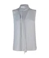 Patrizia Pepe Top Grigio Con Fusciacca In Gray