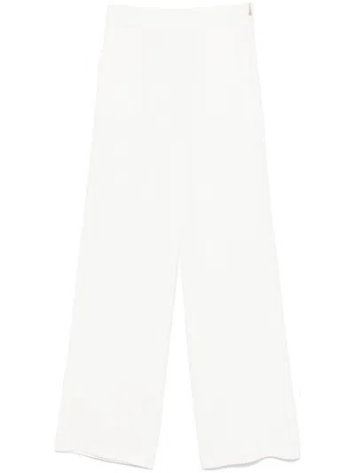 Patrizia Pepe Crêpe Trousers In White