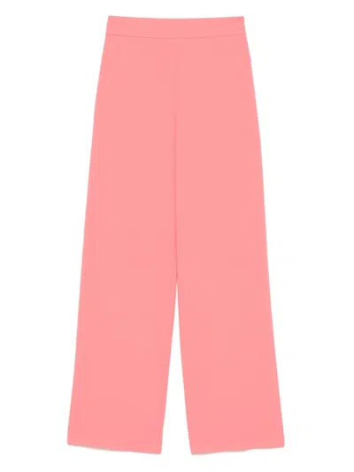 Patrizia Pepe Crepe Trousers In Red