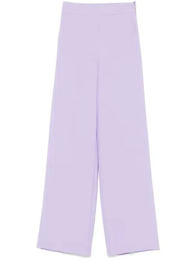 Patrizia Pepe Crepe Trousers In Purple