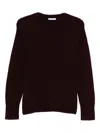 Patrizia Pepe Crew Neck Sweater In Brown