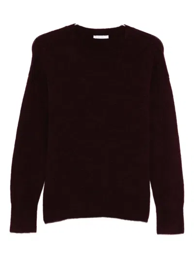 Patrizia Pepe Crew Neck Sweater In Brown
