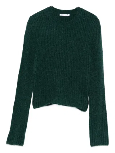 Patrizia Pepe Crew Neck Sweater In Green