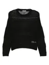 Patrizia Pepe Crew-neck Sweater In Black