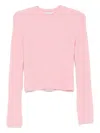 Patrizia Pepe Crew Neck Sweater In Pink