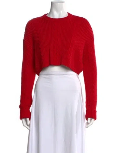 Pre-owned Patrizia Pepe Crew Neck Sweater In Red