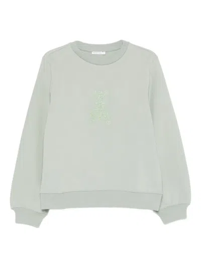 Patrizia Pepe Crew-neck Sweatshirt In Green