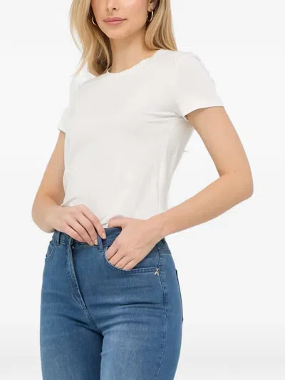 Patrizia Pepe Crew-neck Tshirt In White