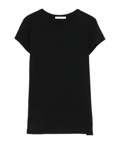 Patrizia Pepe Crew-neck T-shirt In Black