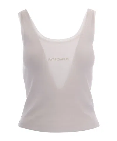 Patrizia Pepe Crew-neck Vest In Neutral