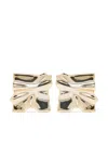 Patrizia Pepe Crinkled Earrings In Gold