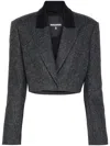 Patrizia Pepe Cropped Blazer In Grey