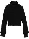 Patrizia Pepe Cropped Puffer Jacket In Black