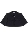 Patrizia Pepe Cropped Shirt In Blue