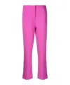 Patrizia Pepe Cropped Tailored Trousers In Pink