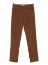 Patrizia Pepe Cropped Trousers In Brown