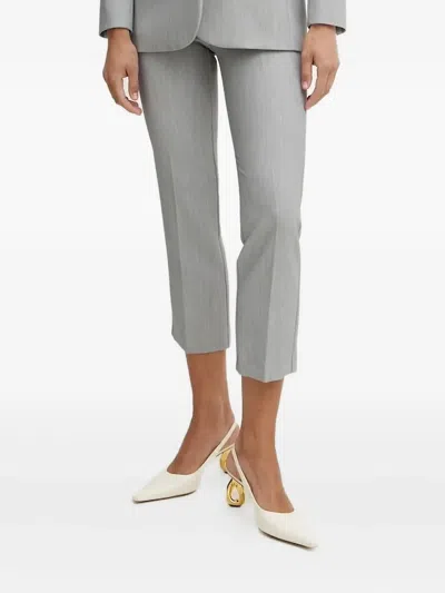 Patrizia Pepe Cropped Trousers In Gray