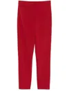 Patrizia Pepe Cropped Trousers In Red