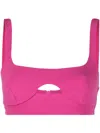 Patrizia Pepe Cropped Vest Top In Pink