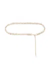 Patrizia Pepe Crystal-embellished Belt In Gold