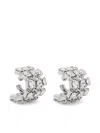 Patrizia Pepe Crystal-embellished Ear Cuffs In Silver