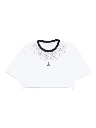 Patrizia Pepe Crystal-embellished T-shirt In White