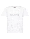 Patrizia Pepe Crystal-embellished T-shirt In White