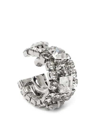 Patrizia Pepe Crystal-embellished Ear Cuff In Metallic