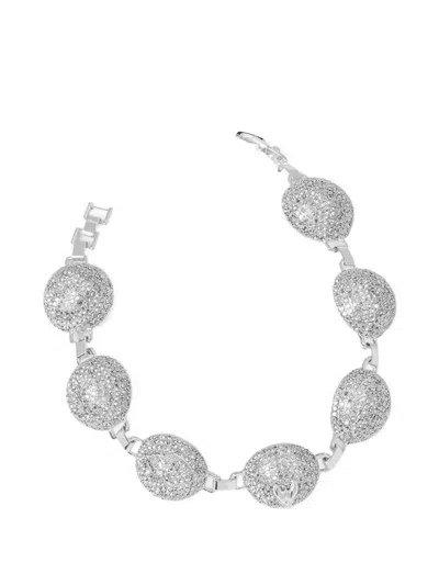Patrizia Pepe Crystal-embellished Fly Necklace In Metallic
