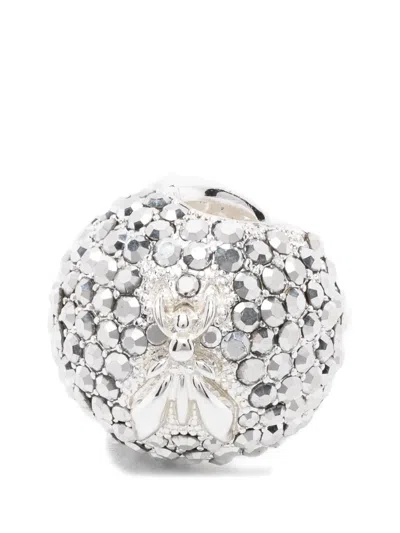 Patrizia Pepe Crystal-embellished Sphere Ear Cuff In Metallic