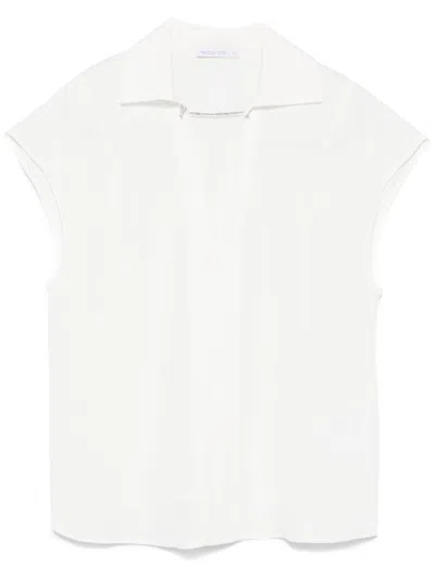 Patrizia Pepe Cufflink-detail Blouse In White