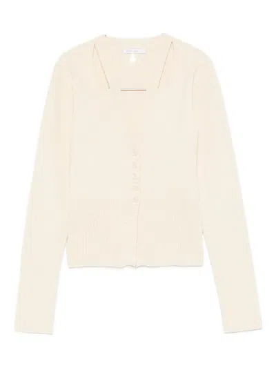 Patrizia Pepe Cut-out Cardigan In White