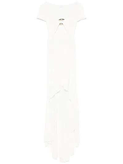 Patrizia Pepe Cut Out-detail Maxi Dress In White