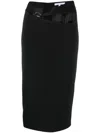 PATRIZIA PEPE CUT-OUT DETAILING PENCIL SKIRT