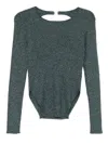 Patrizia Pepe Cut-out Detailing Sweater In Green