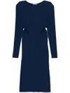 Patrizia Pepe Cut-out Midi Dress In Black