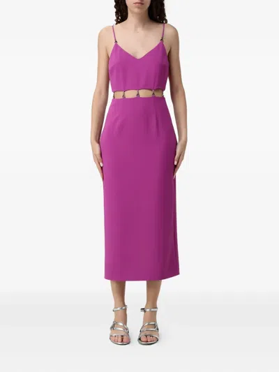 Patrizia Pepe Woman Midi Dress Fuchsia Size 8 Polyester In Pink