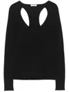 Patrizia Pepe Cut-out Sweater In Black