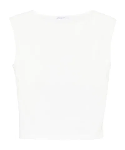 Patrizia Pepe Cut-out T-shirt In White