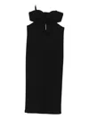 Patrizia Pepe Cut-out Twist-front Dress In Black