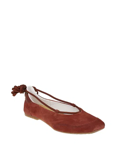 Patrizia Pepe Dancing Skin Lace-up Ballet Flats In Multi