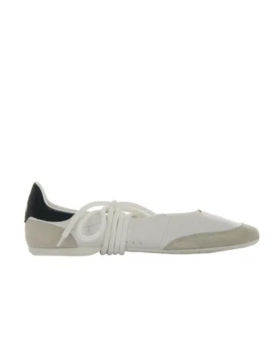 Patrizia Pepe Dancing Skin White Ballet Flats In Multi
