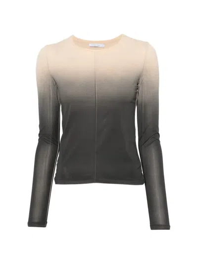 Patrizia Pepe Degradé-effect T-shirt In Neutral