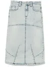 PATRIZIA PEPE DENIM MIDI SKIRT