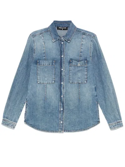 Patrizia Pepe Denim Shirt In Blue